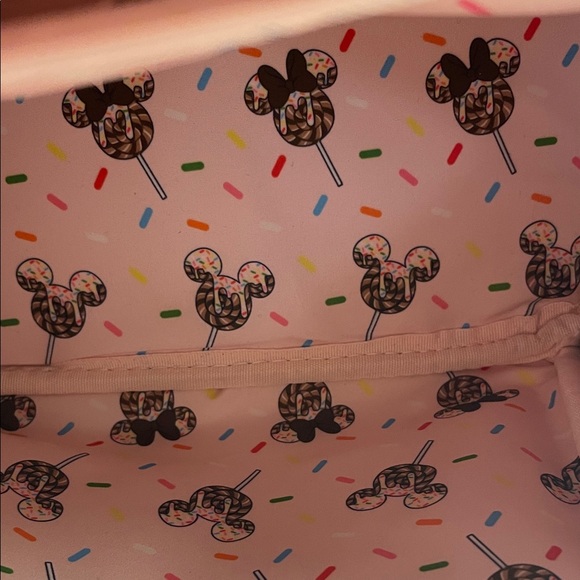 Disney Loungefly Pink and Brown Sprinkle Backpack - Picture 3 of 5